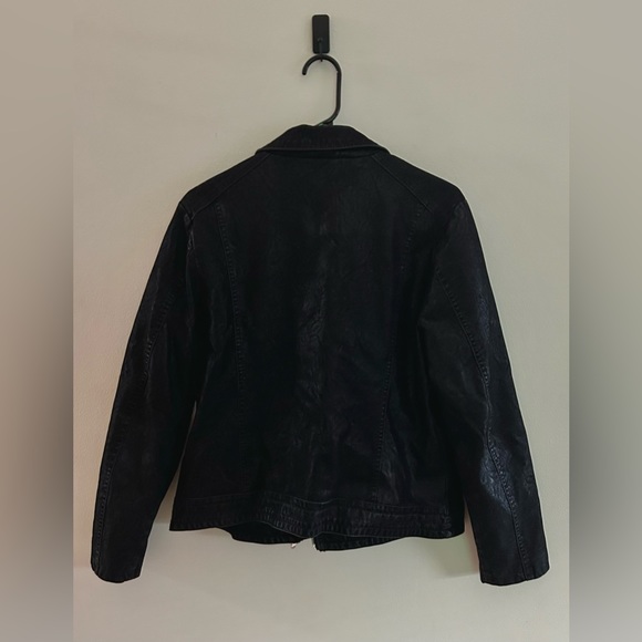 Stefano Cocci Vegan Suede Black Full Zip Moto Jacket | Size L - Picture 3 of 6